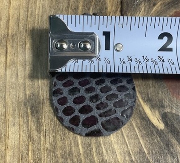 Metallic Snake Skin Tear Drop Faux Leather Dangle Earrings - Picture 6 of 6